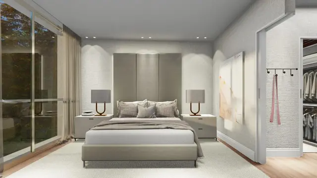 Suite principal com cama de casal